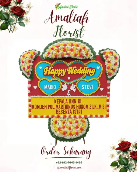 Papan Bunga Pernikahan Batulubang